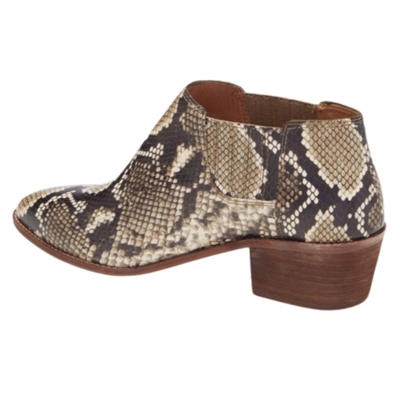 NWT-Madewell Sonia Leather Snakeskin Chelsea Boot - Picture 2 of 4